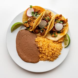 Sin Asada Taco Trio (V)